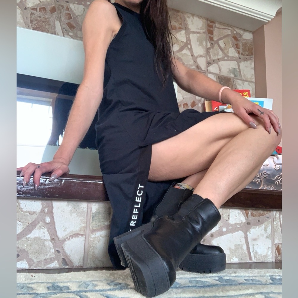 Patternity + John Lewis black tank dress
